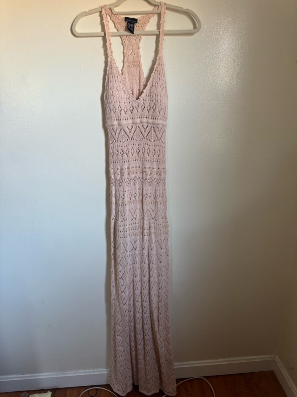 Vintage Victoria’s Secret, Mota, Internation, maxi, pink crochet dress xs